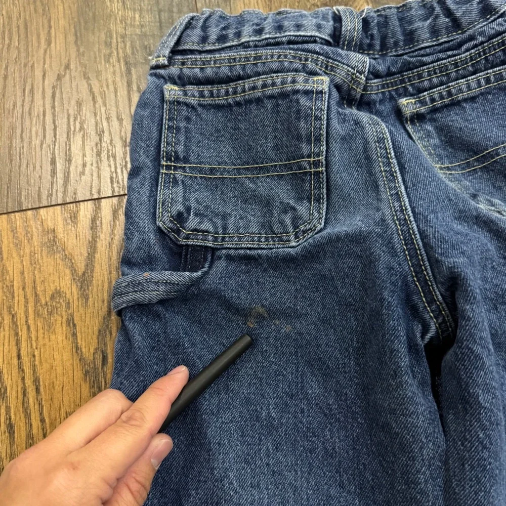 Old Navy Boys 5T Jeans Bundle Baggy Carpenter & Straight Leg Blue Denim 2 Pack